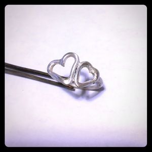 Sterling Silver Double Heart Ring